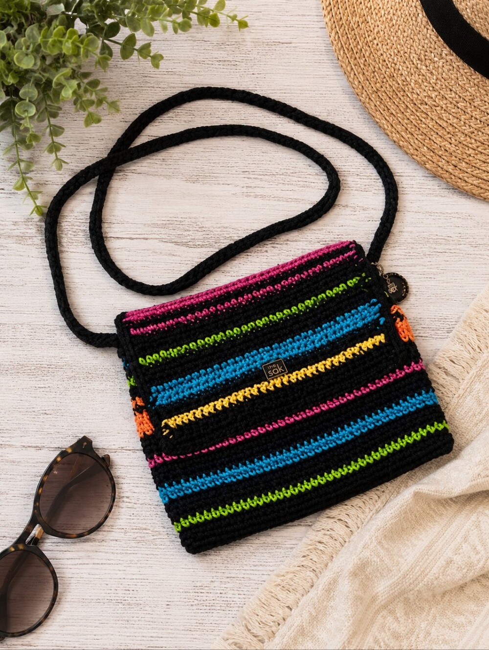 The Sak Colorful Knit Crossbody‎ Bag